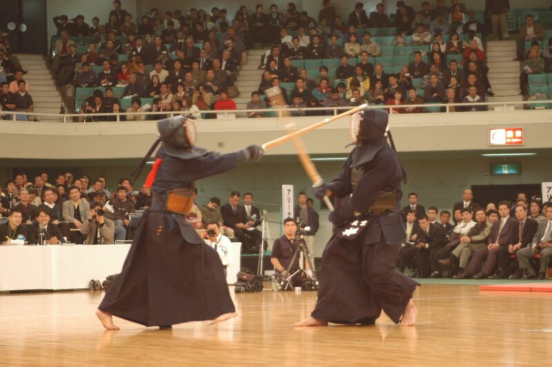 Kendo match in progress