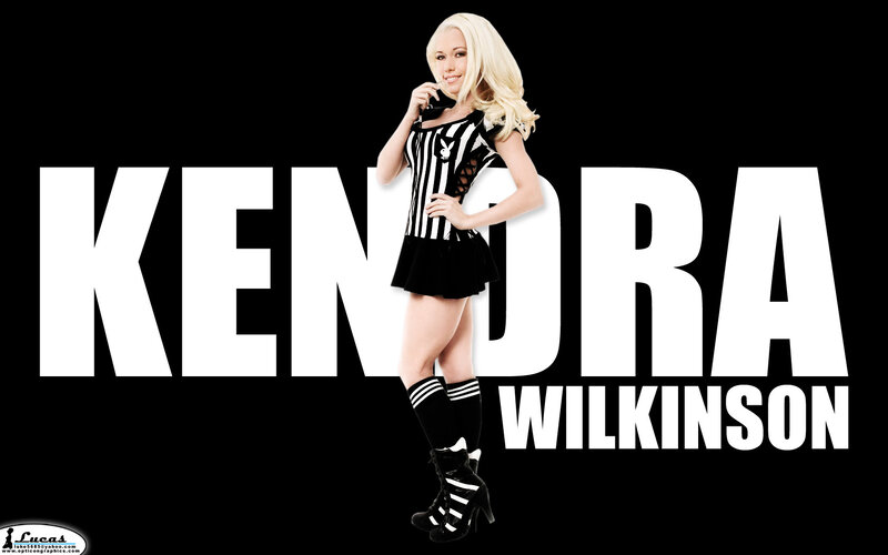 Kendra Wilkinson in referee outfit