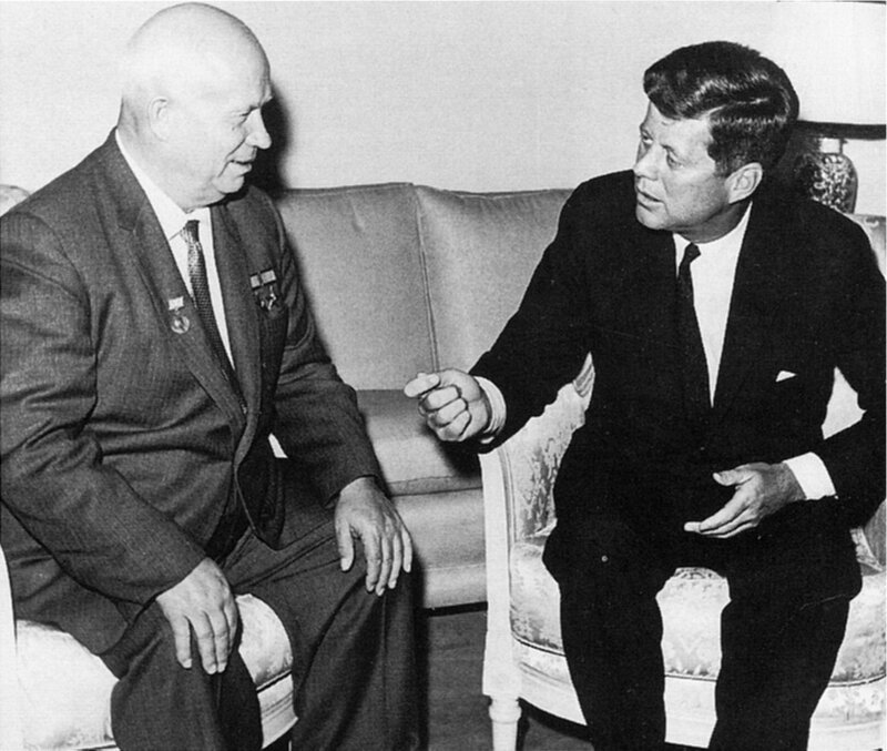 Kennedy and Khrushchev meeting