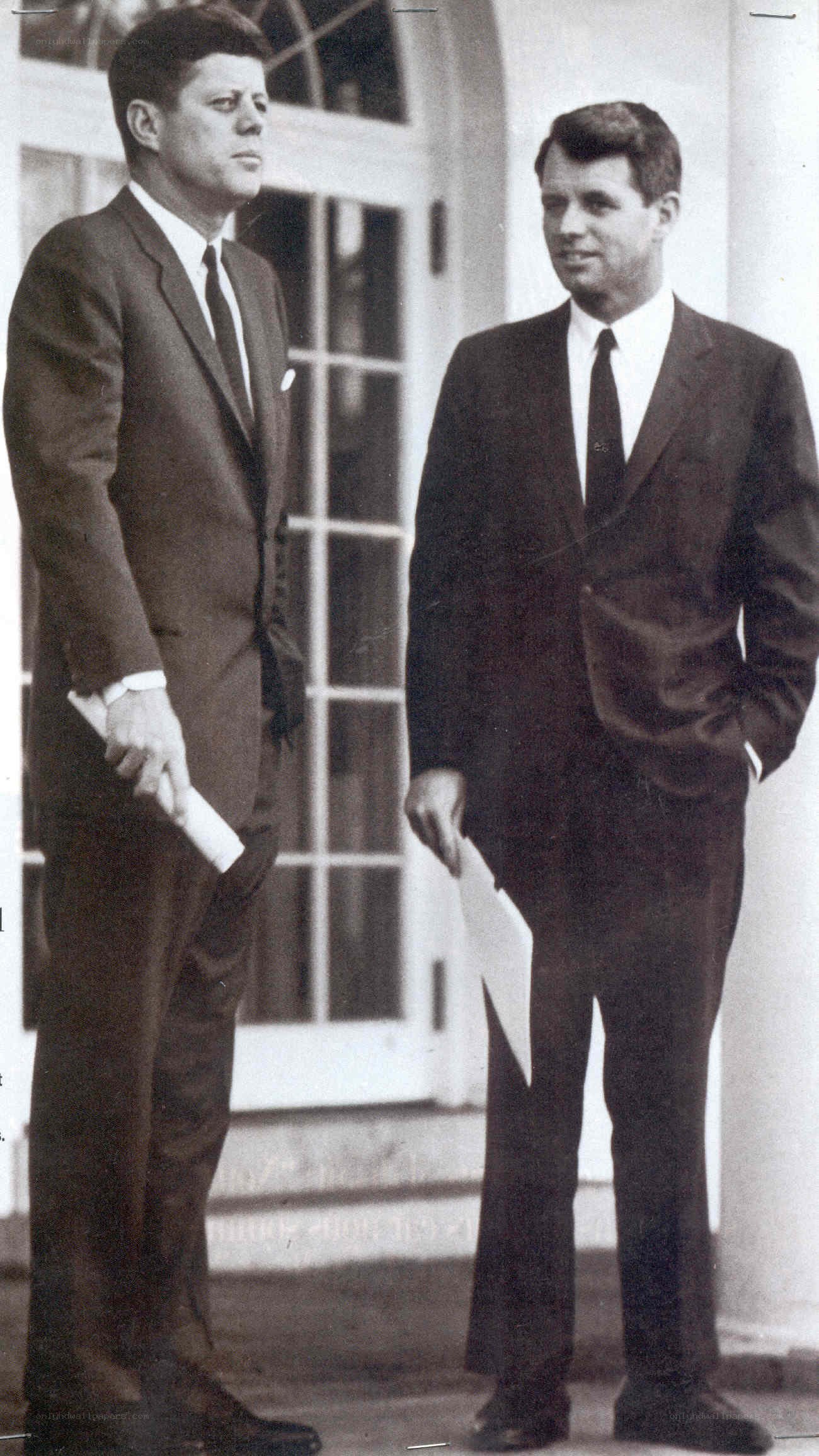 Kennedy brothers standing