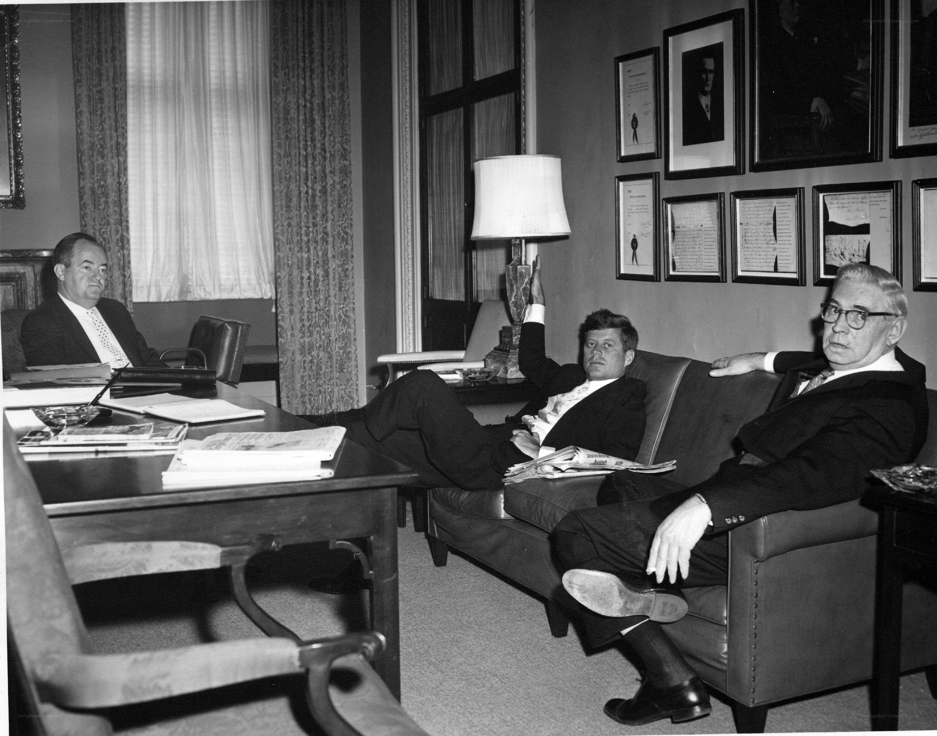 Kennedy with advisors in office