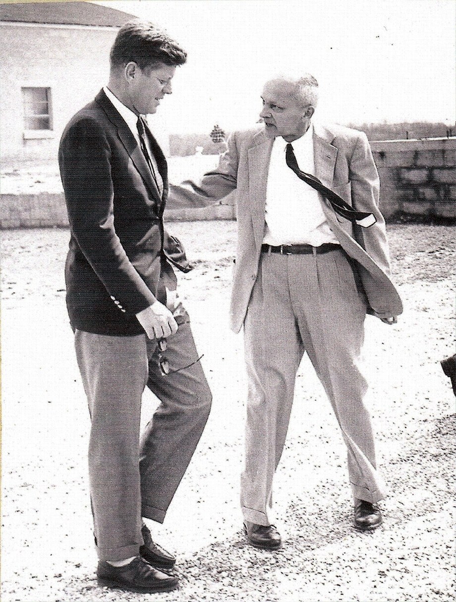 Kennedy with an older man