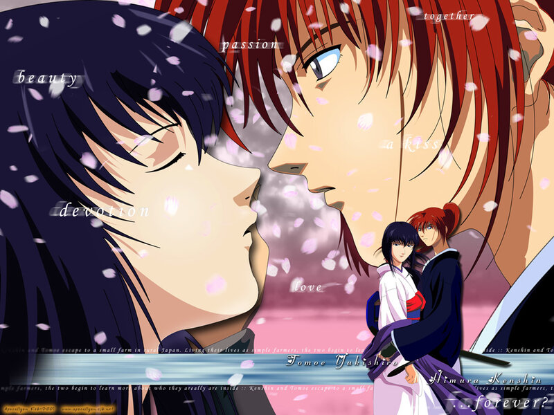 Kenshin and Tomoe in a romantic moment