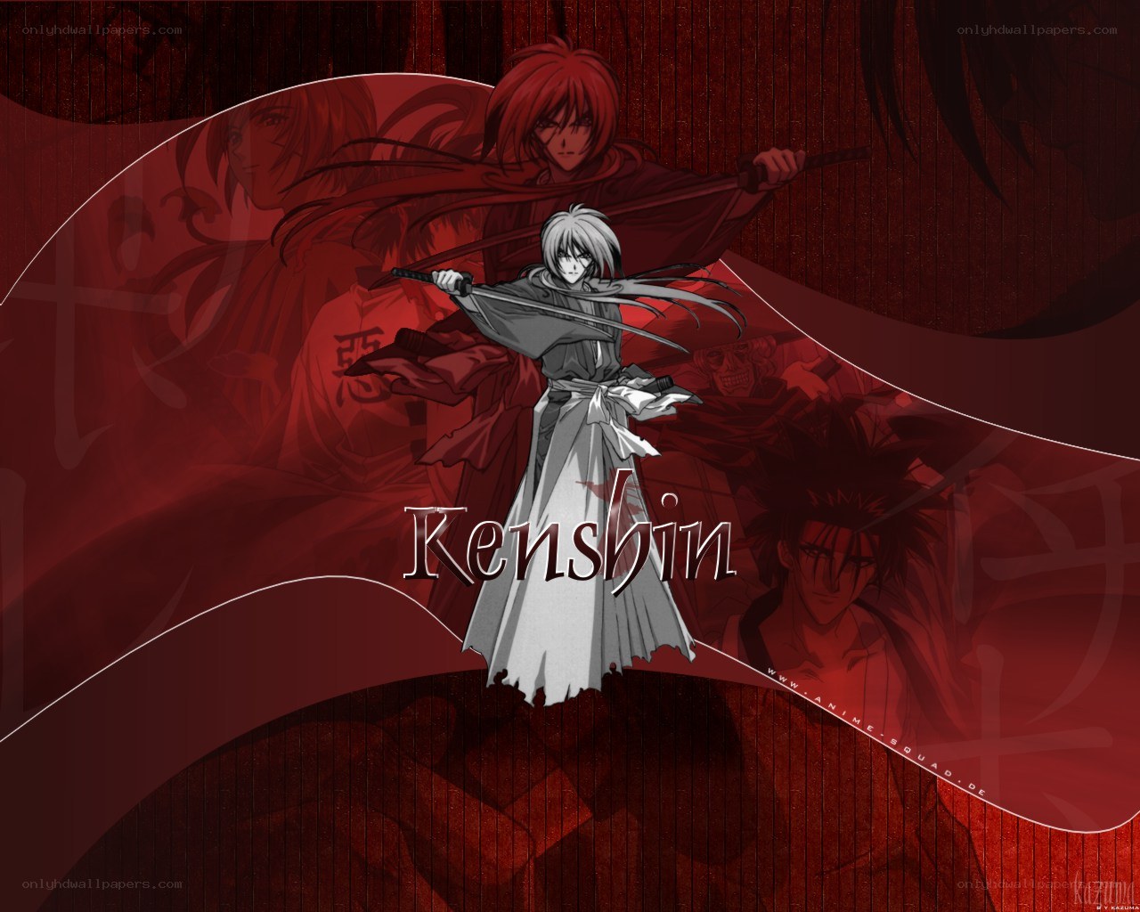 Kenshin anime character collage