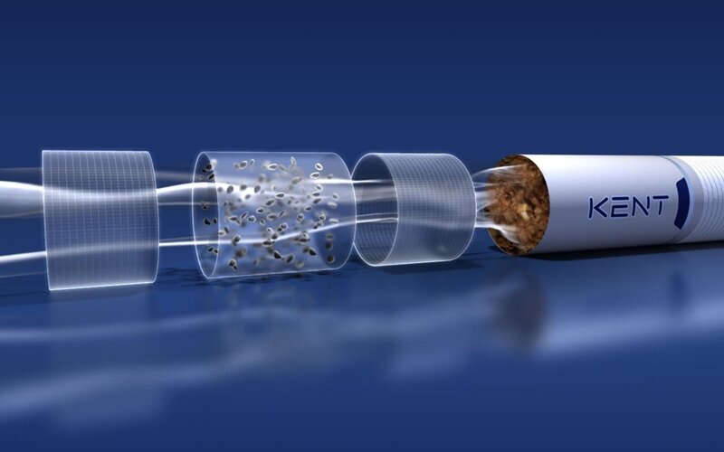 Kent cigarette filter design