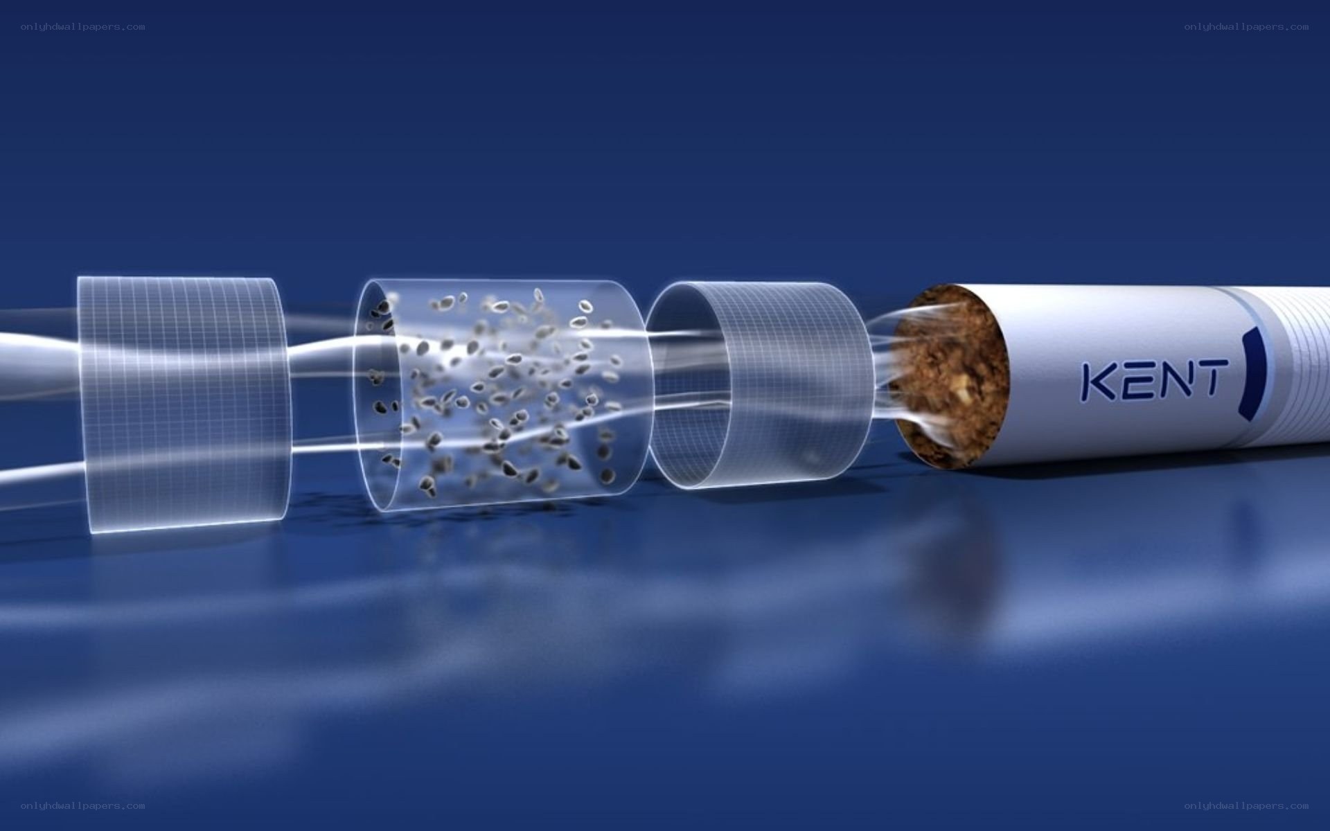 Kent cigarette filter design