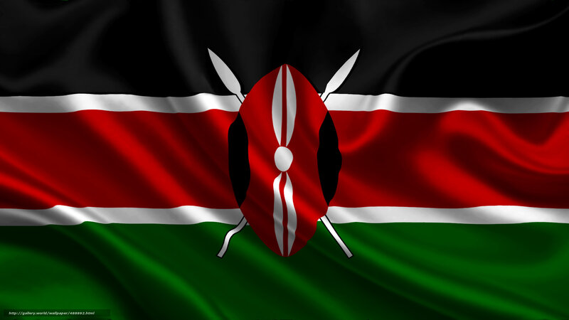 Kenyan flag waving