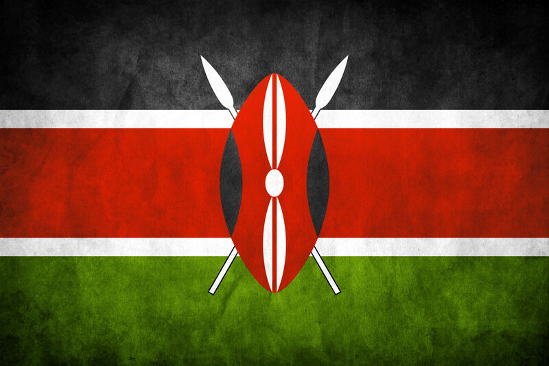 Kenyan flag with textured design