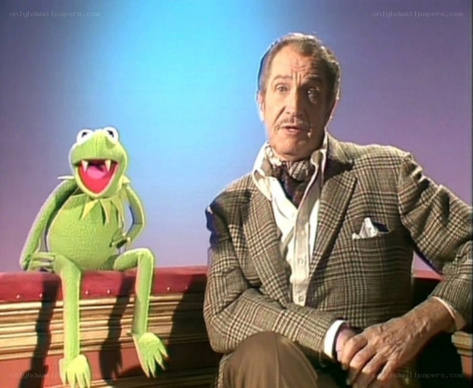 Kermit and a man on stage