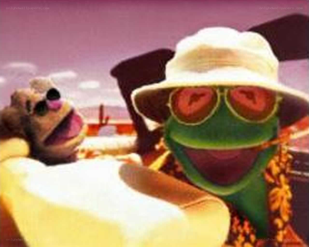 Kermit and Fozzie on vacation
