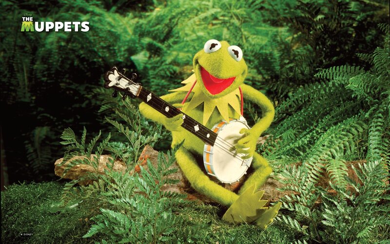Kermit the Frog Playing Banjo — Green