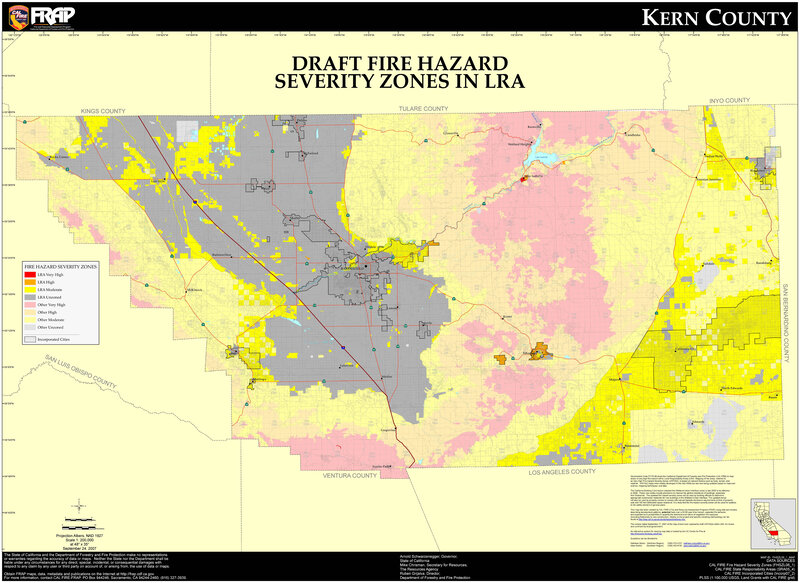 Kern County Fire Hazard Zones Map