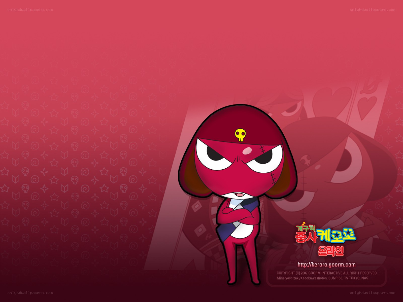 Keroro in a red outfit