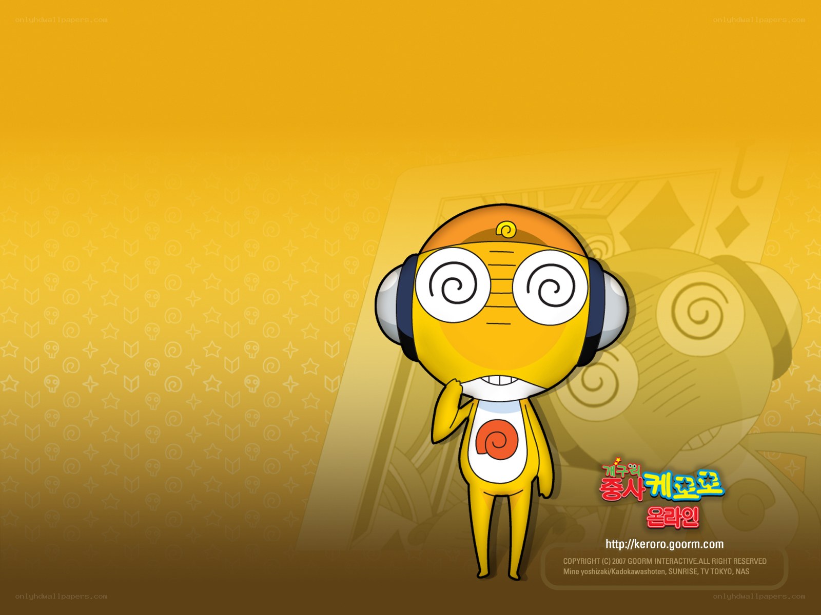 Keroro in headphones