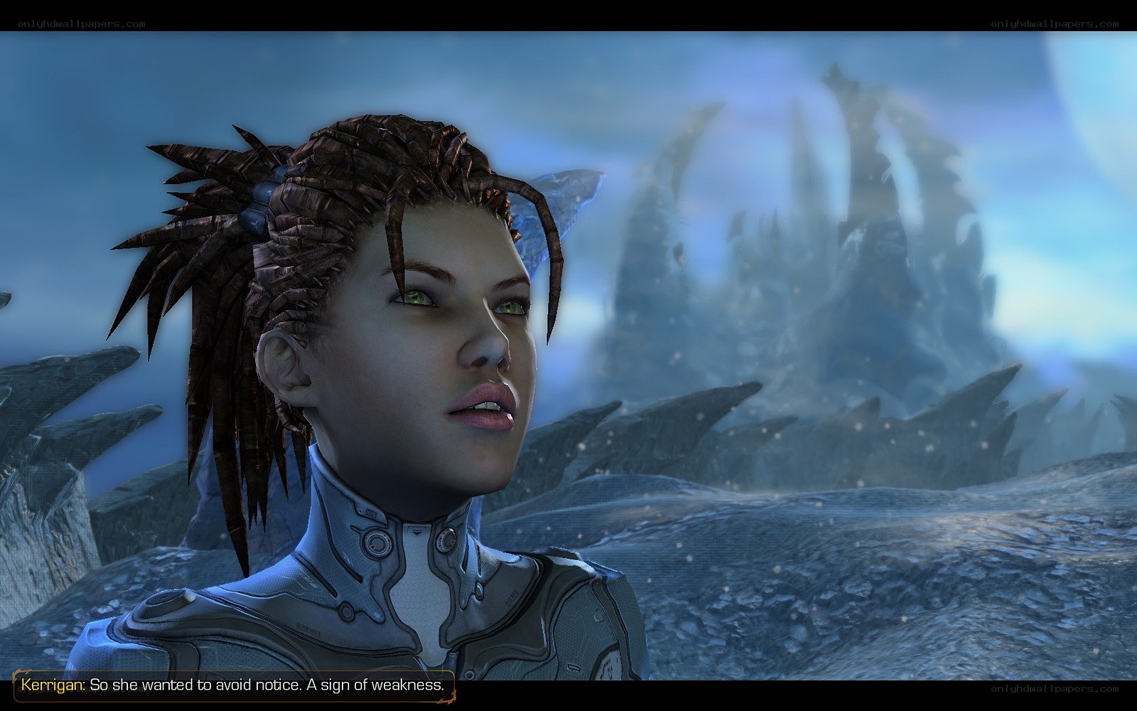 Kerrigan in a snowy landscape