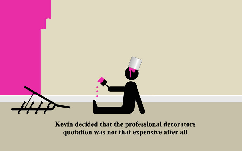 Kevin's painting mishap