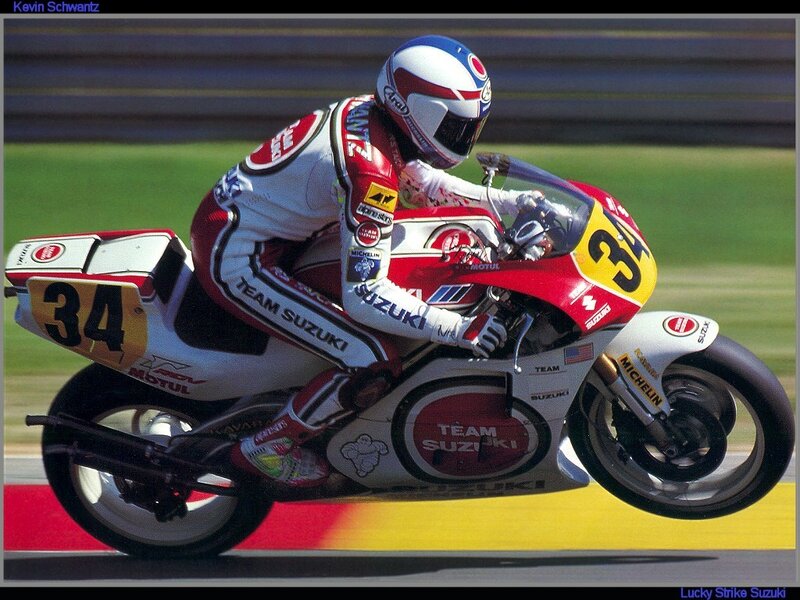Kevin Schwantz racing a Suzuki