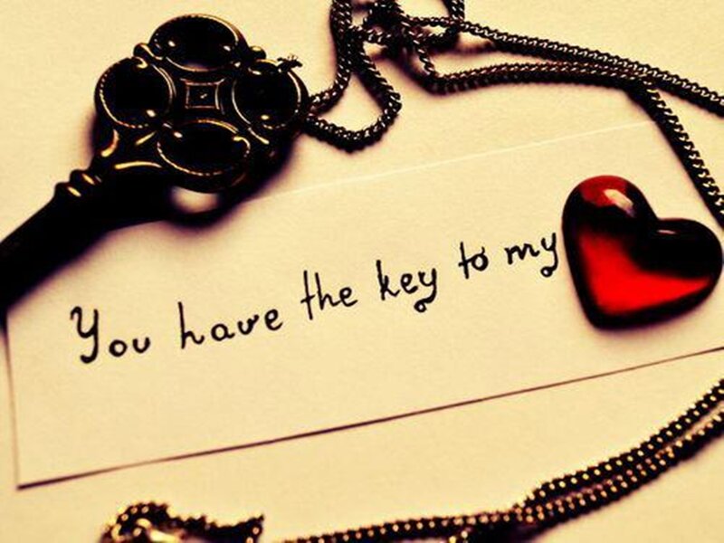 Key and Heart on Paper