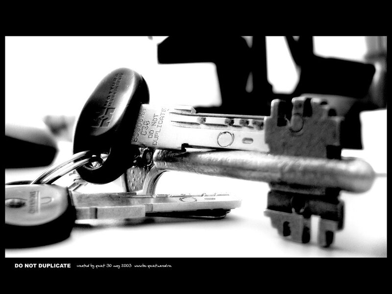 Key and Keychain Close-Up