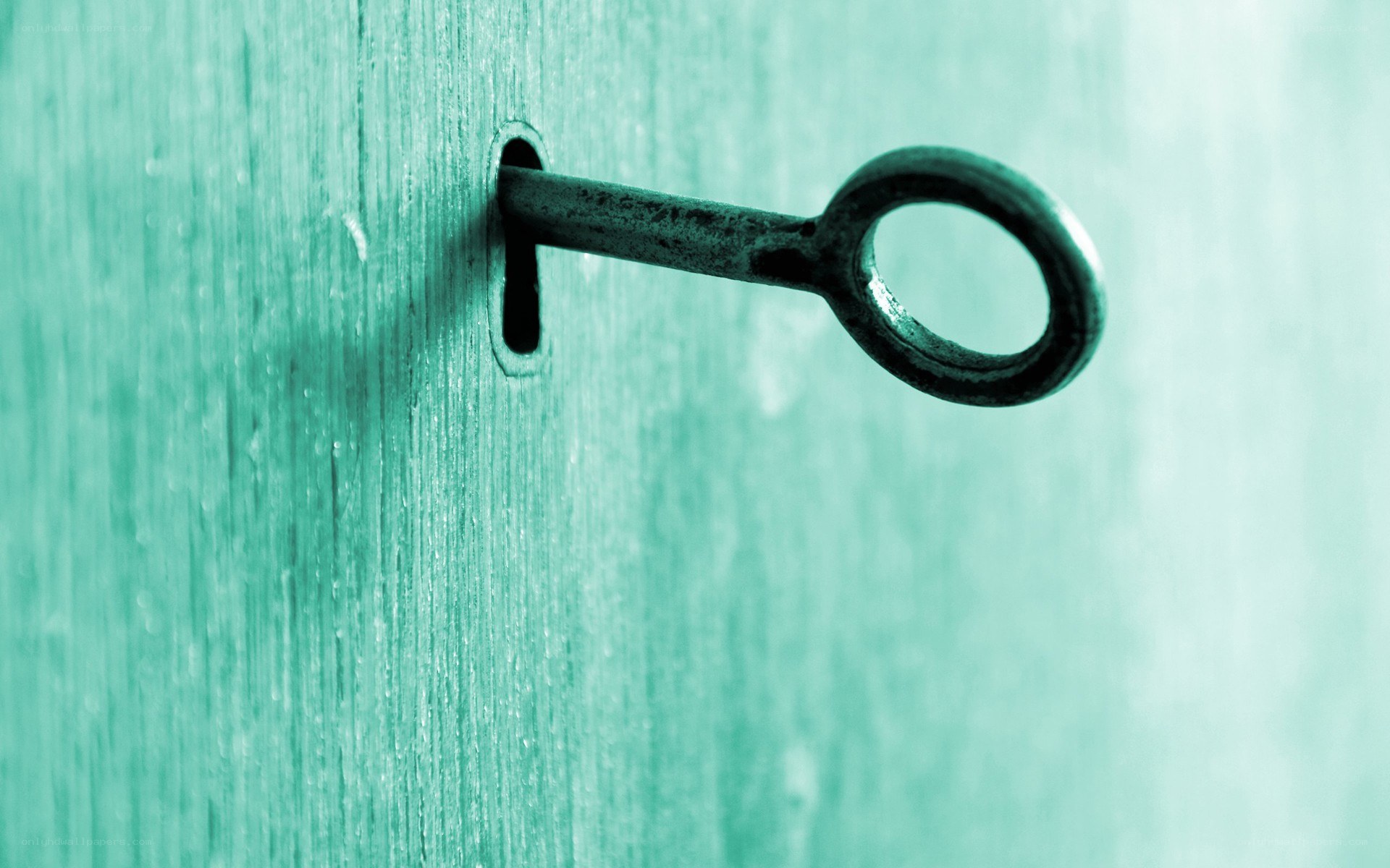 key in a keyhole