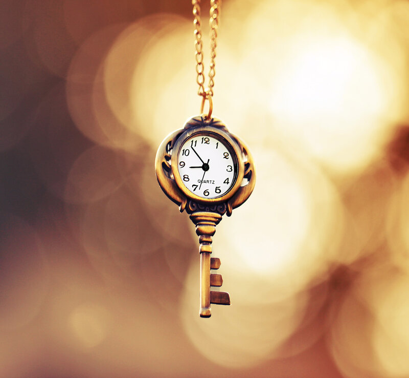 Key-shaped Pocket Watch — Gold