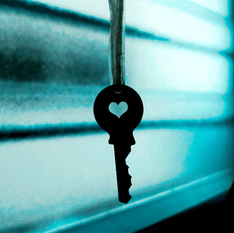Key with Heart Cutout