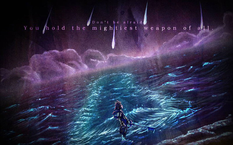 Keyblade wielder in storm