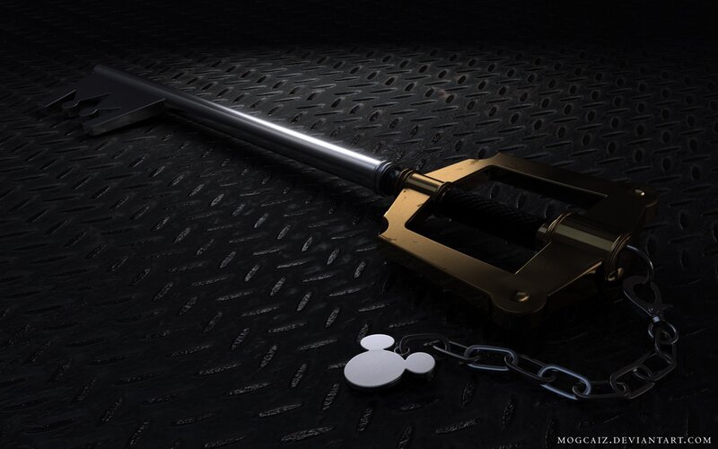 Keyblade with Mickey Charm — Black, Dark