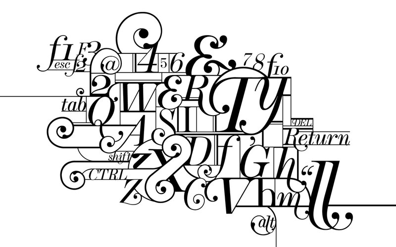 keyboard art typography