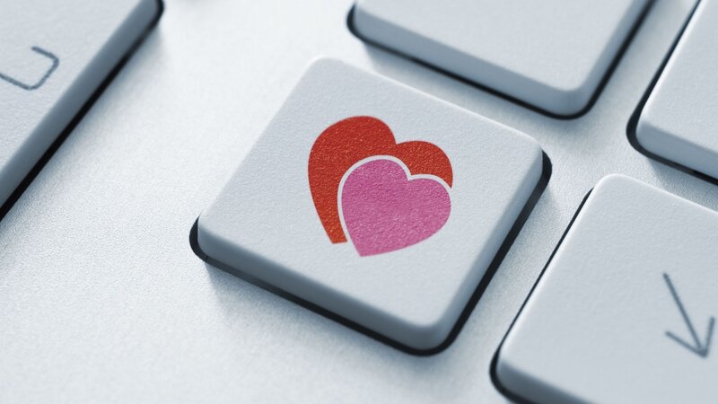 Keyboard Key with Heart Symbol