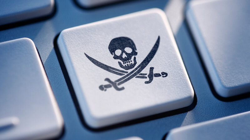 Keyboard Key with Skull