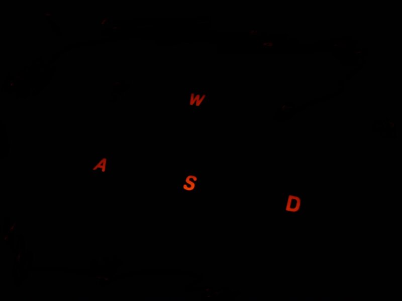 Keyboard Keys in Dark — Black