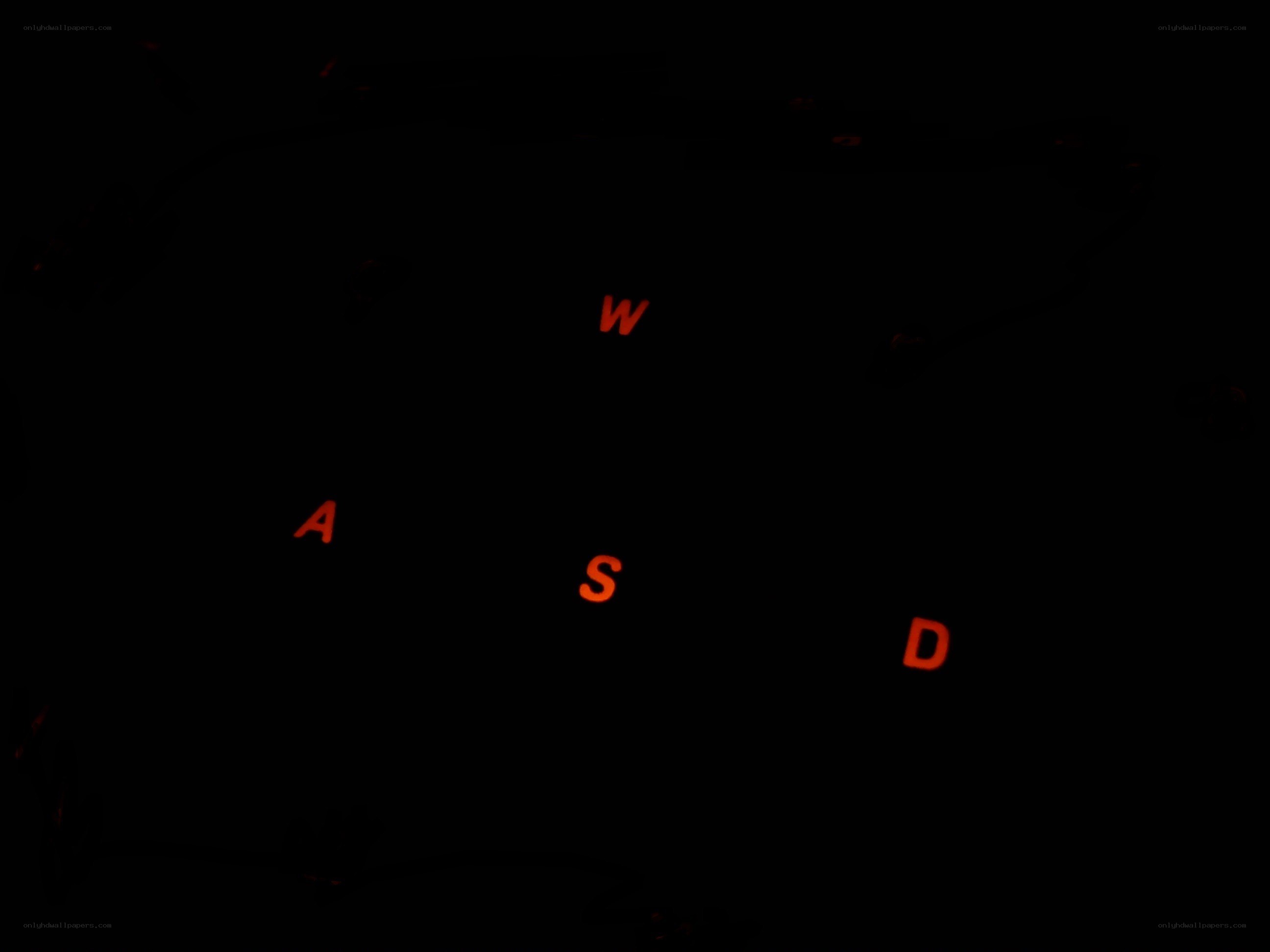 keyboard keys in dark