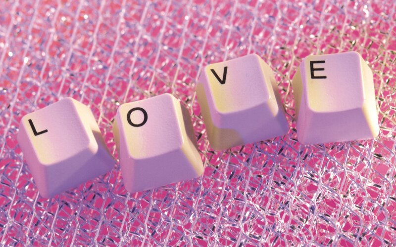 keyboard keys spelling love