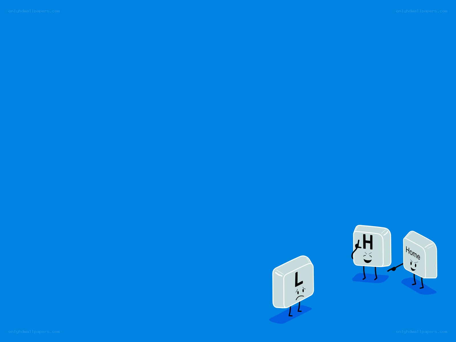 Keyboard keys with faces
