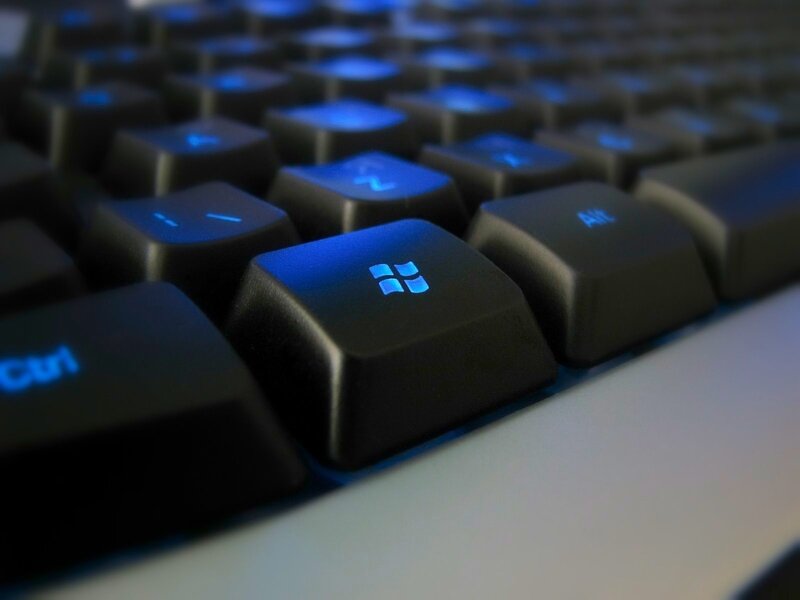 Keyboard with Glowing Keys