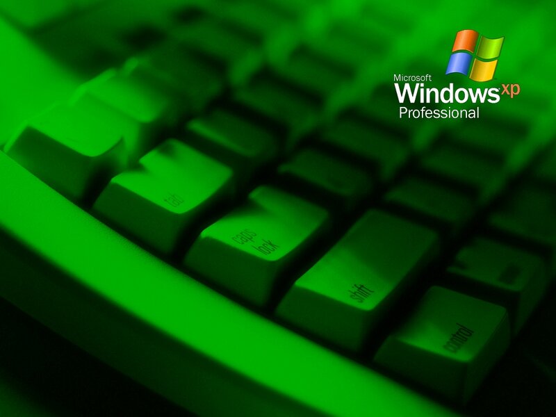 Keyboard with Green Lighting