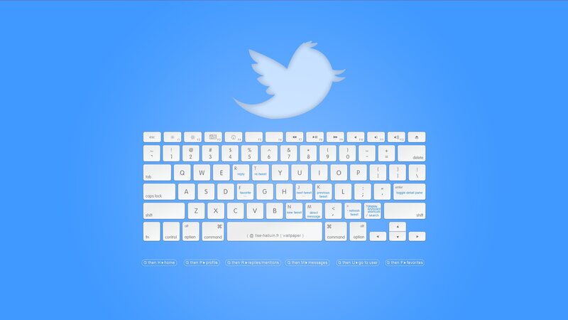 Keyboard with Twitter Logo
