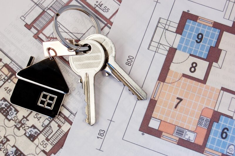Keys and floor plan