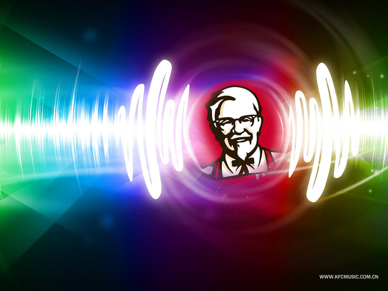 KFC Colonel with sound waves