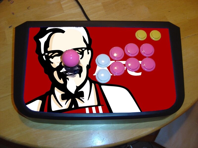 KFC-themed arcade stick