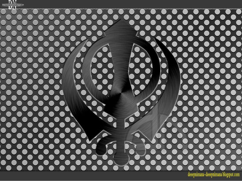 Khanda Symbol on Metal