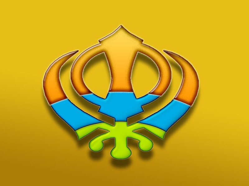 Khanda Symbol — Yellow