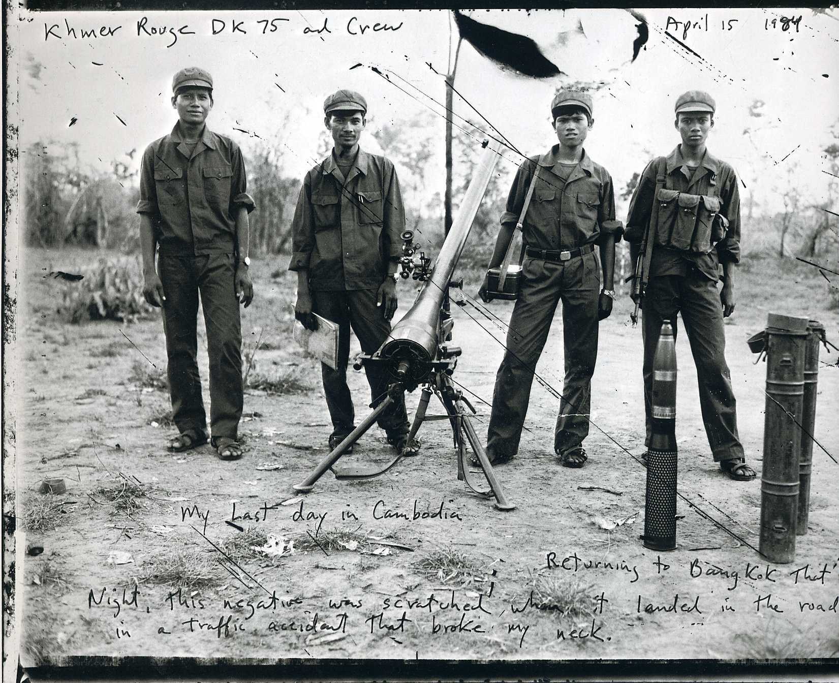 Khmer Rouge soldiers with weapon