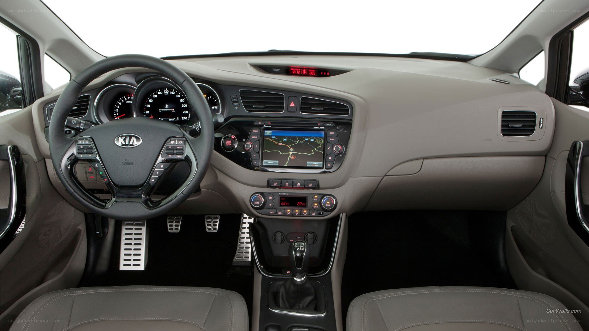 Kia car interior dashboard
