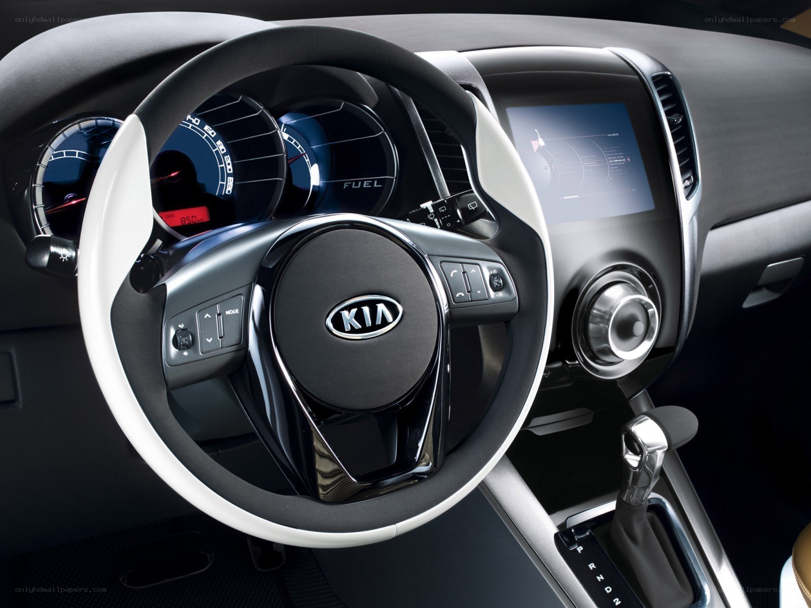 Kia car interior dashboard