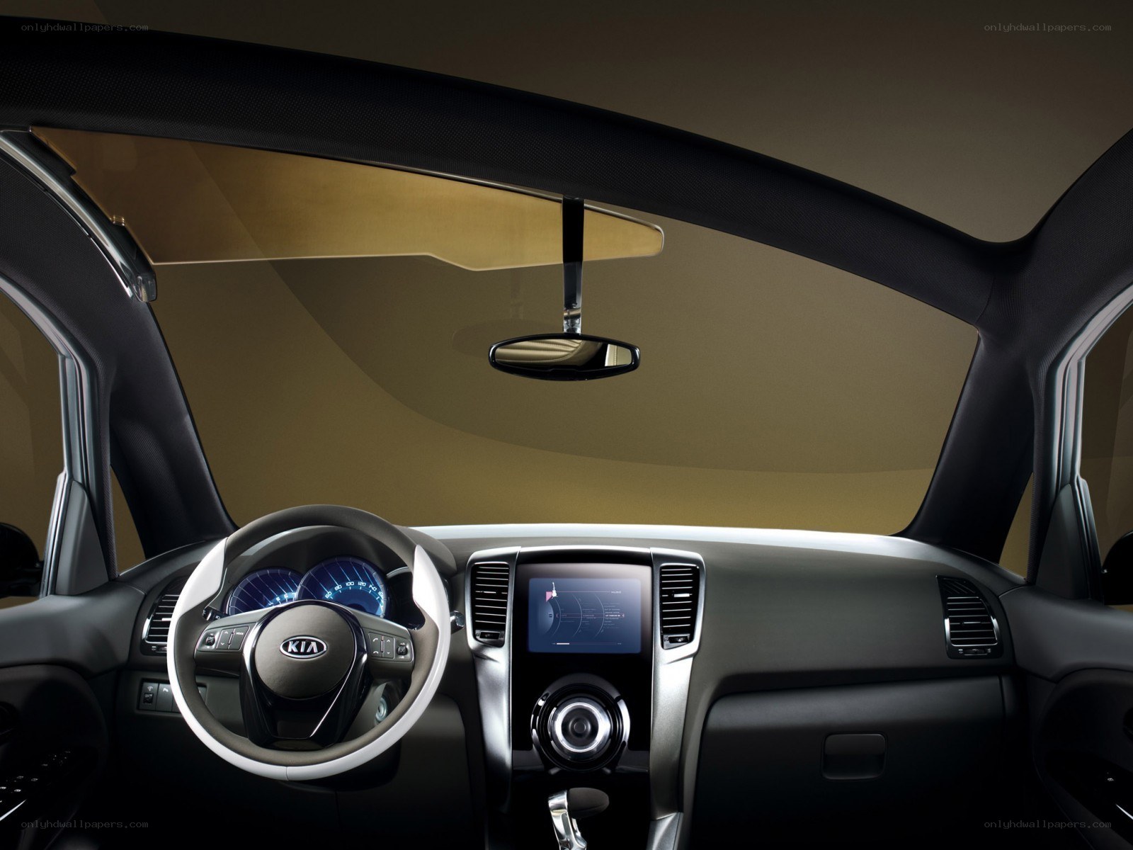 Kia car interior dashboard