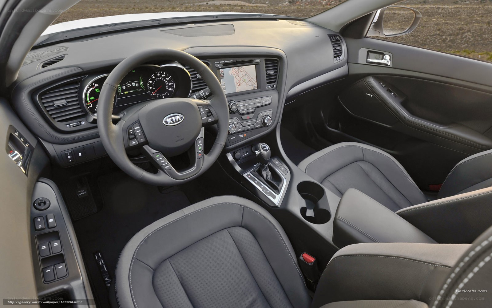 Kia car interior dashboard
