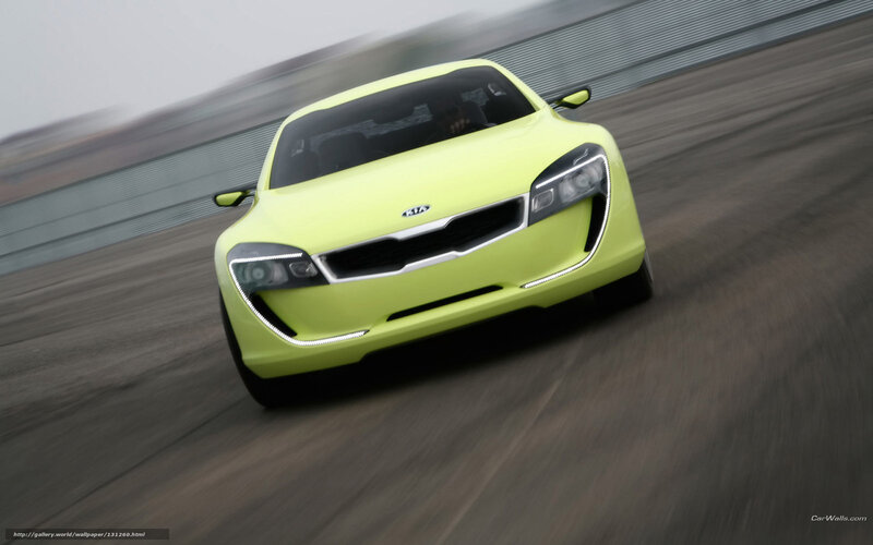Kia concept car on track
