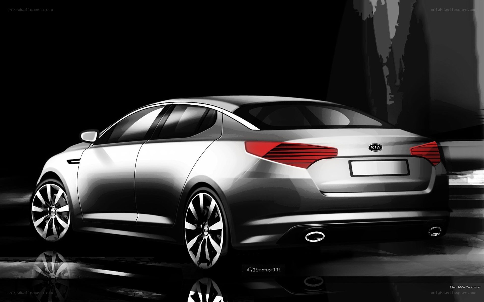Kia sedan concept sketch